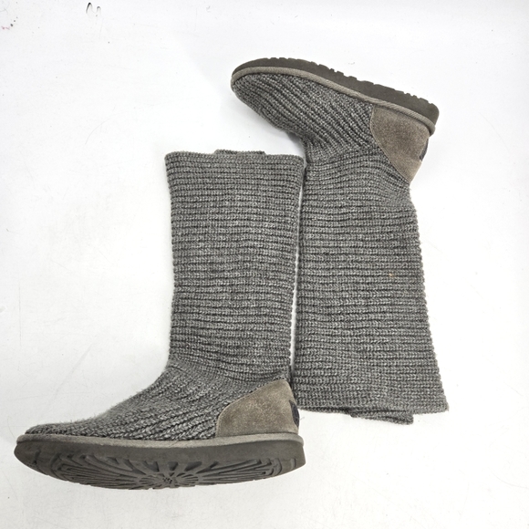 UGG Cardi Gray Knit Button Boots - Picture 6 of 12